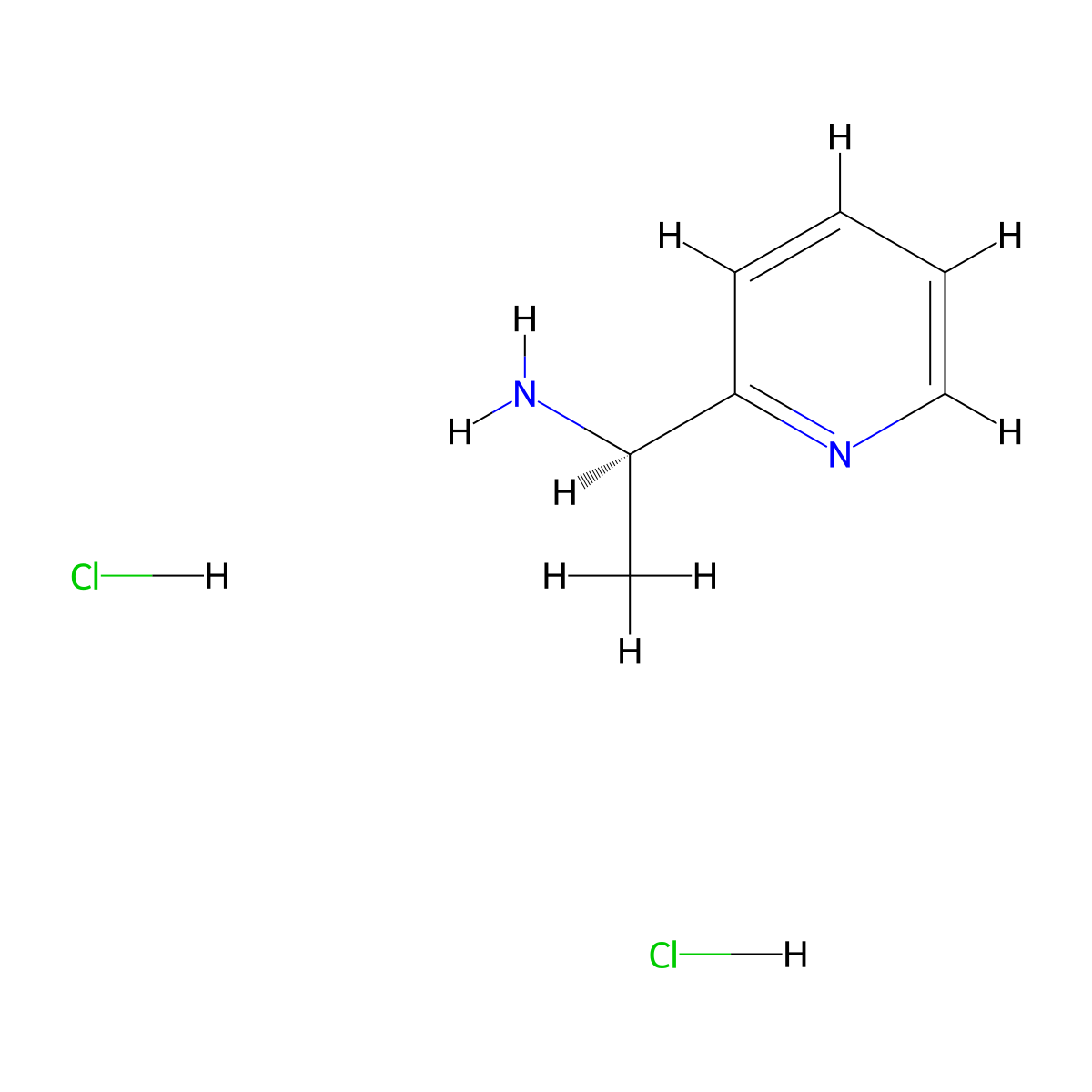 (1R)-1-(pyridin-2-yl)ethan-1-amine dihydrochloride molecular structure, CAS 1352640-52-8