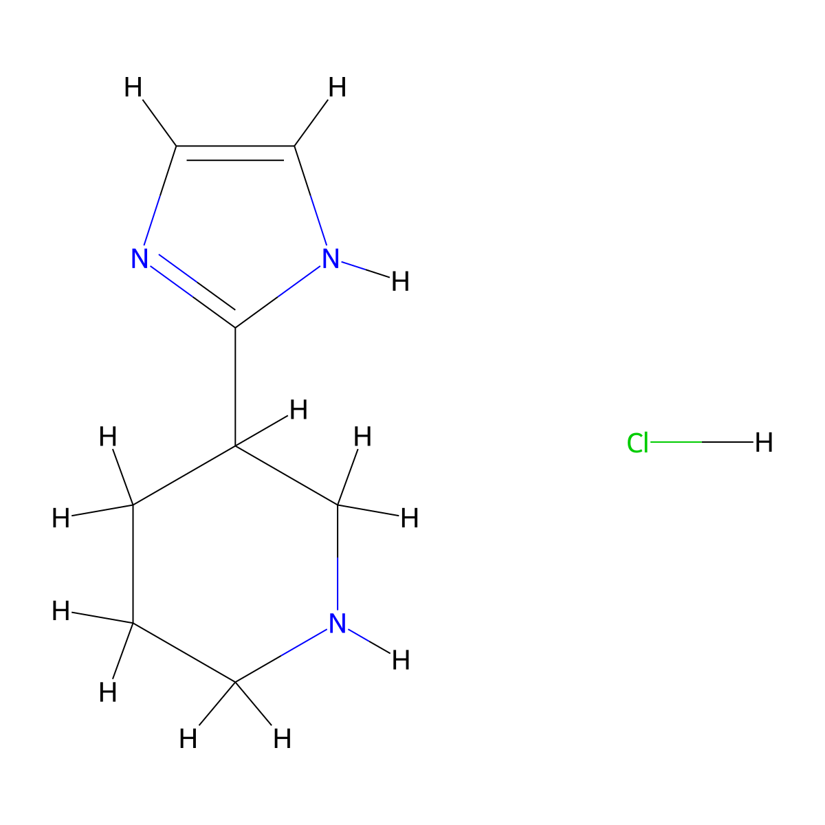 3-(1H-imidazol-2-yl)piperidine hydrochloride molecular structure, CAS 1352654-79-5