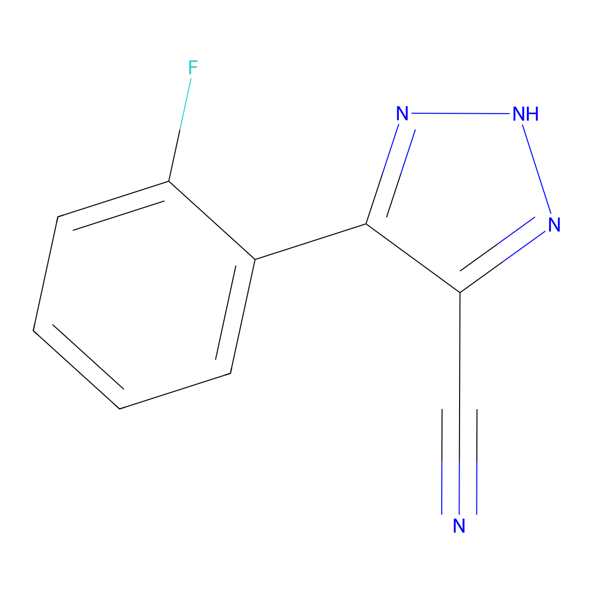 5-(2-Fluorophenyl)-2H-1,2,3-triazole-4-carbonitrile molecular structure, CAS 1352658-68-4