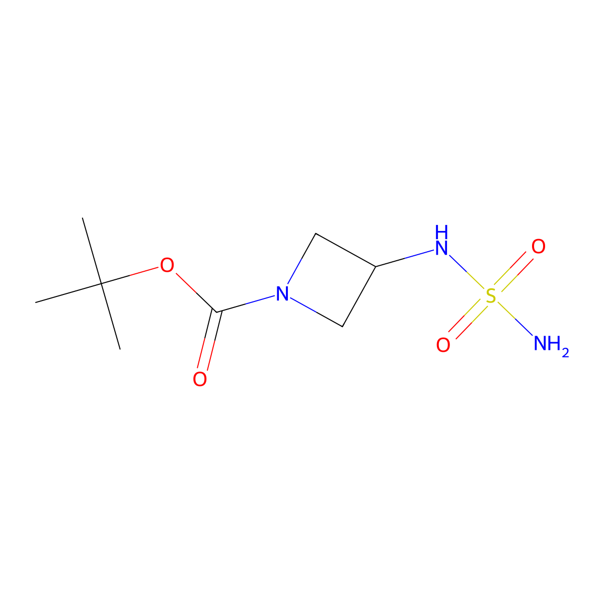 Tert-butyl 3-(sulfamoylamino)azetidine-1-carboxylate molecular structure, CAS 1352660-41-3