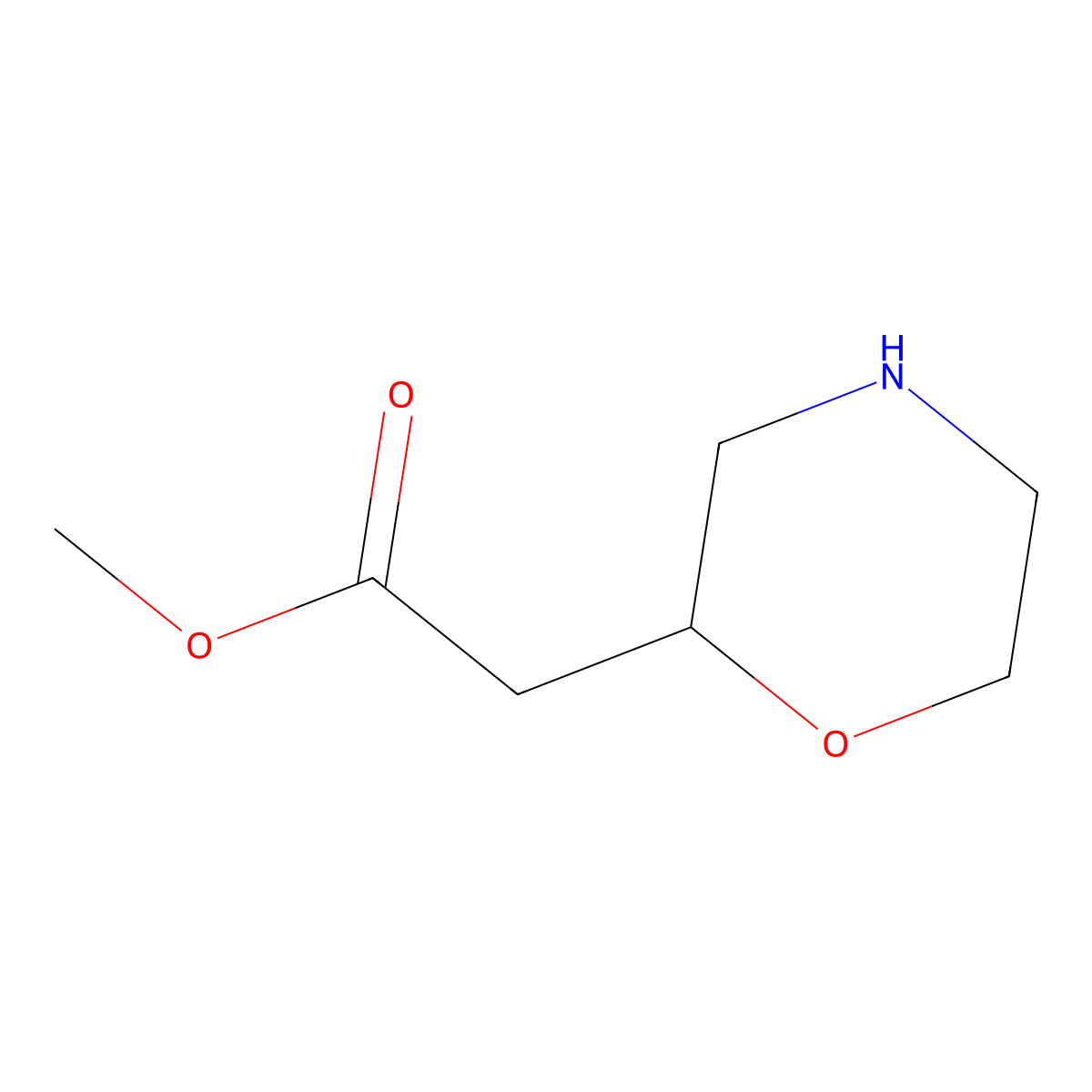 Methyl 2-((r)-morpholin-2-yl)acetate molecular structure, CAS 1352709-52-4