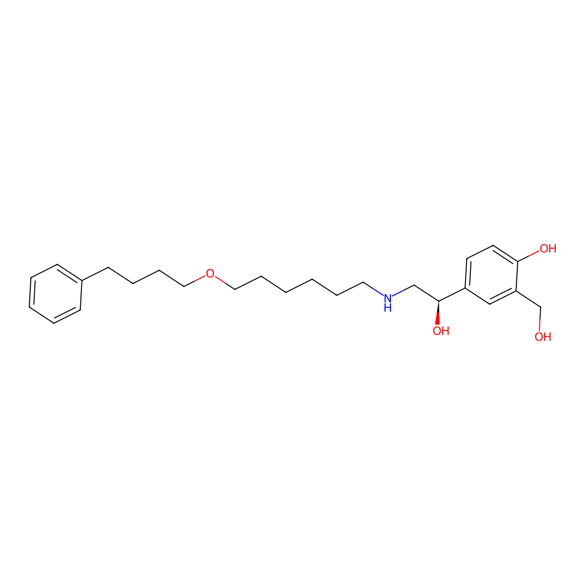 (r)-Salmeterol molecular structure, CAS 135271-47-5