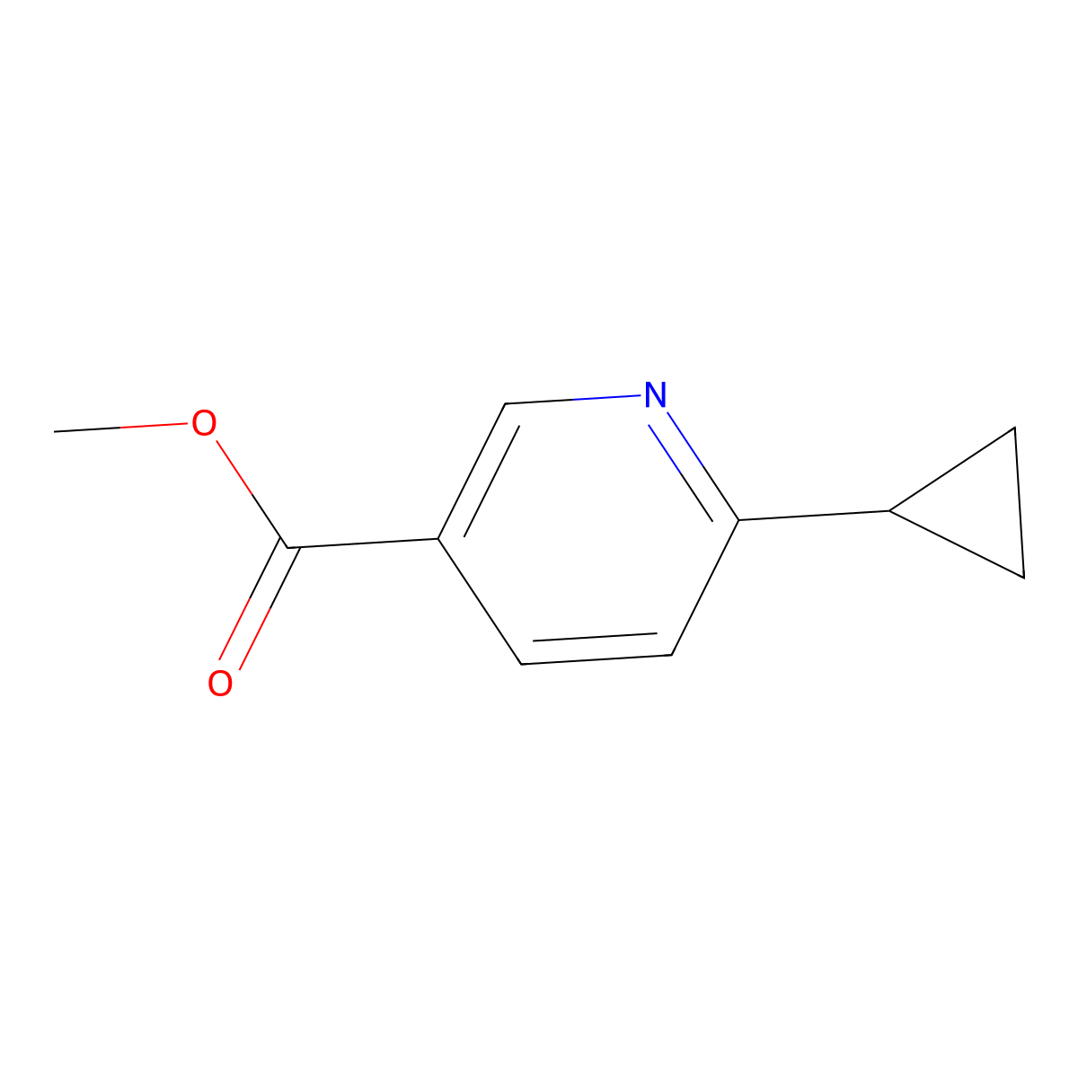 Methyl 6-cyclopropylnicotinate molecular structure, CAS 1352718-60-5