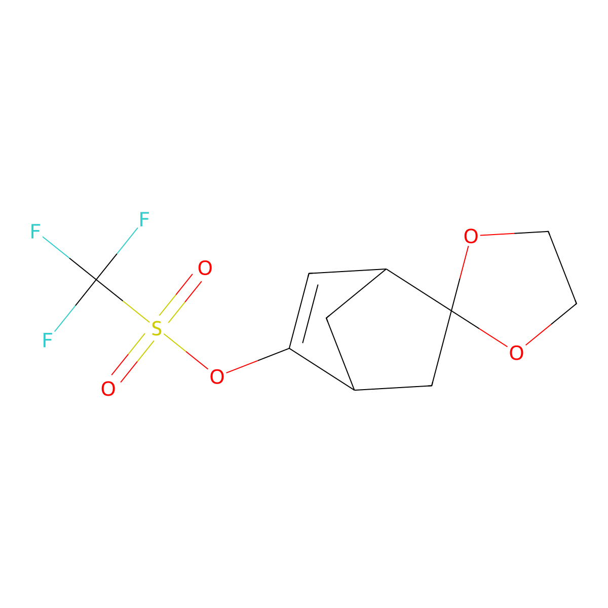 Spiro[bicyclo[2.2.1]hept[5]ene-2,2'-[1,3]dioxolan]-5-yl Trifluoromethanesulfonate molecular structure, CAS 1352718-74-1