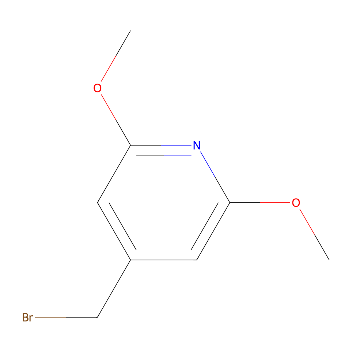 4-(Bromomethyl)-2,6-dimethoxypyridine molecular structure, CAS 1352718-94-5