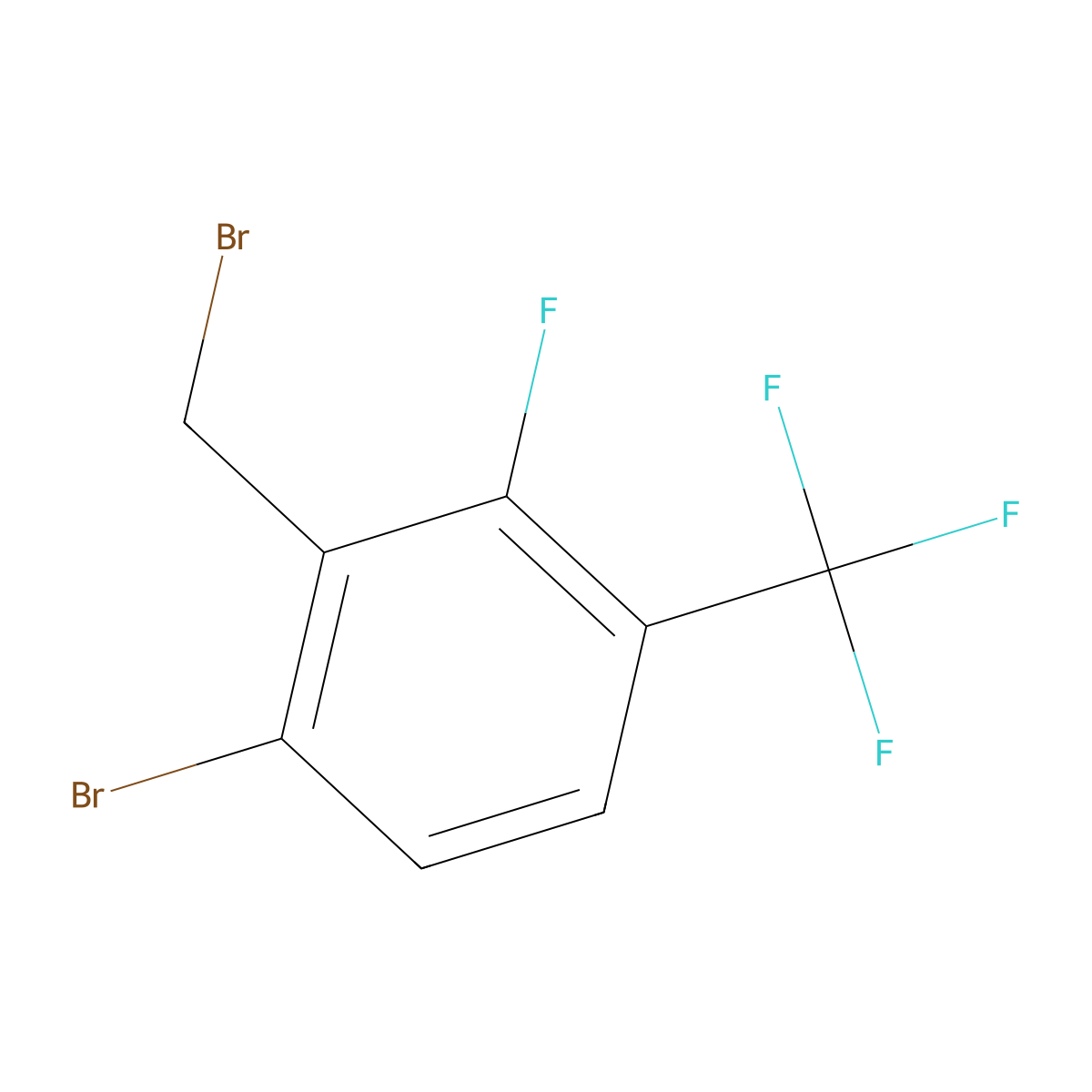 1-Bromo-2-(bromomethyl)-3-fluoro-4-(trifluoromethyl)benzene molecular structure, CAS 1352719-03-9
