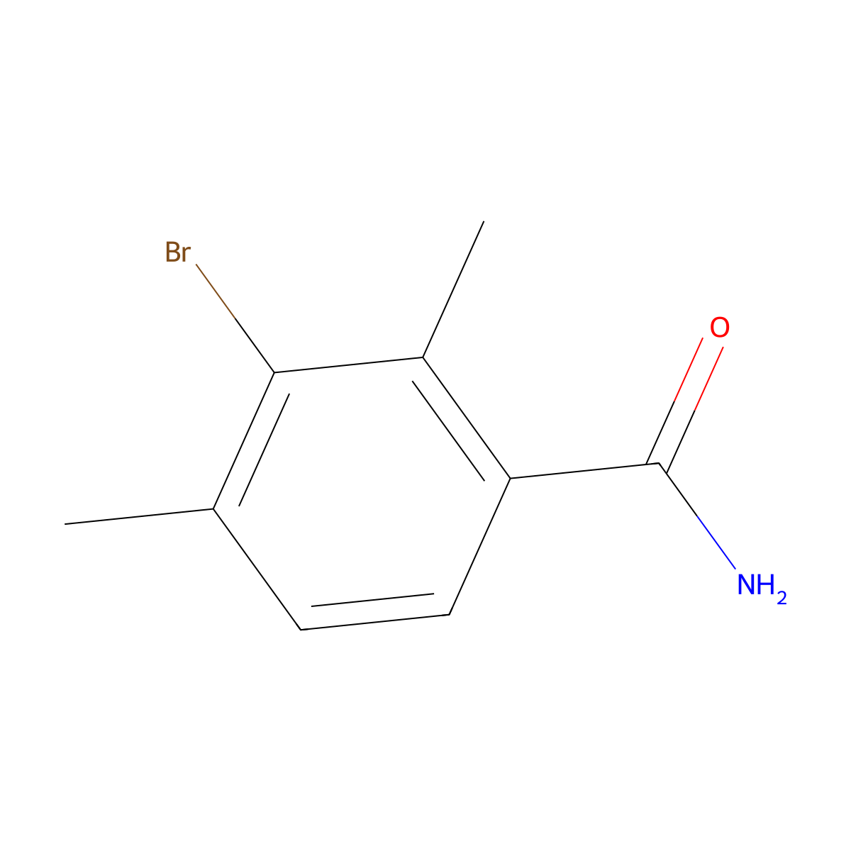 Benzamide, 3-bromo-2,4-dimethyl- molecular structure, CAS 1352719-04-0