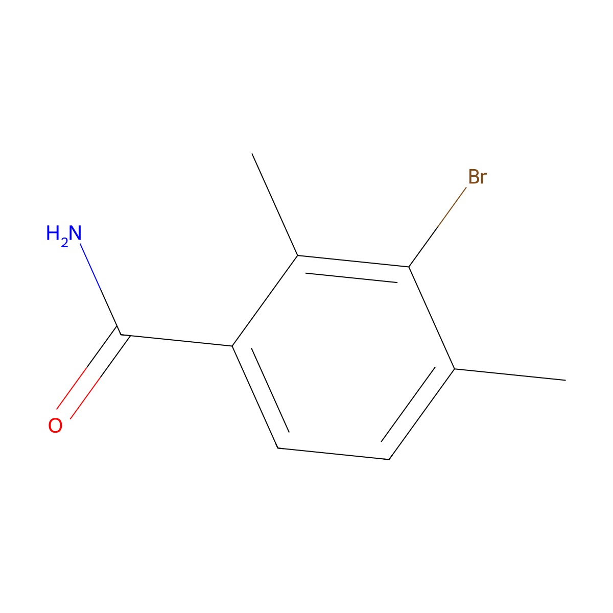 Benzamide, 3-bromo-2,4-dimethyl- molecular structure, CAS 1352719-04-0