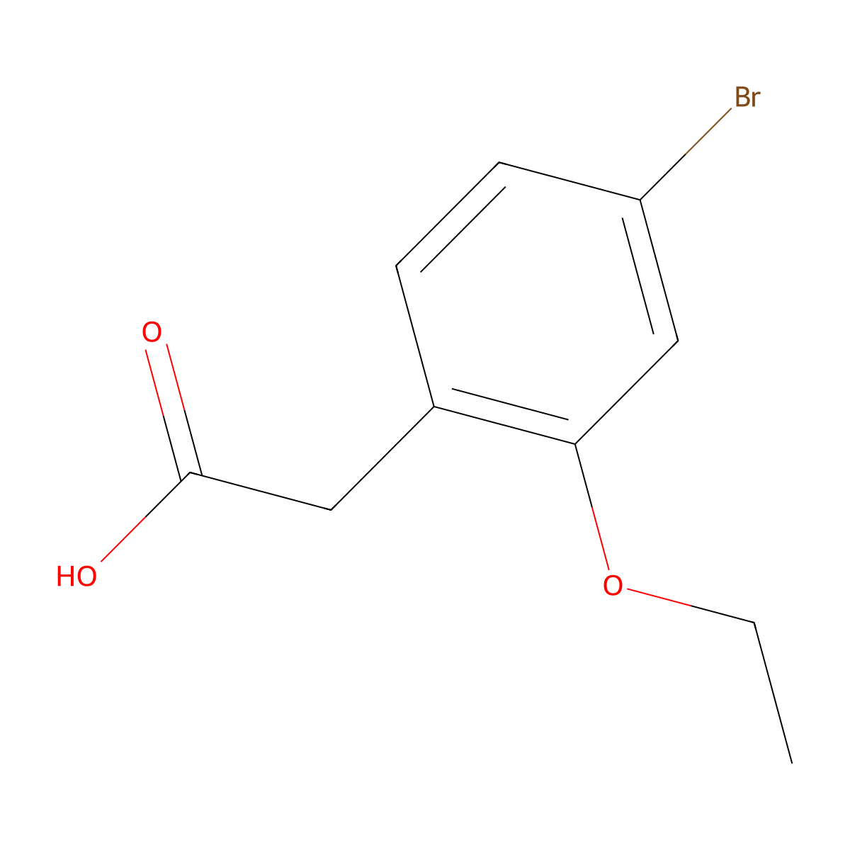 2-(4-Bromo-2-ethoxyphenyl)acetic acid molecular structure, CAS 1352719-13-1