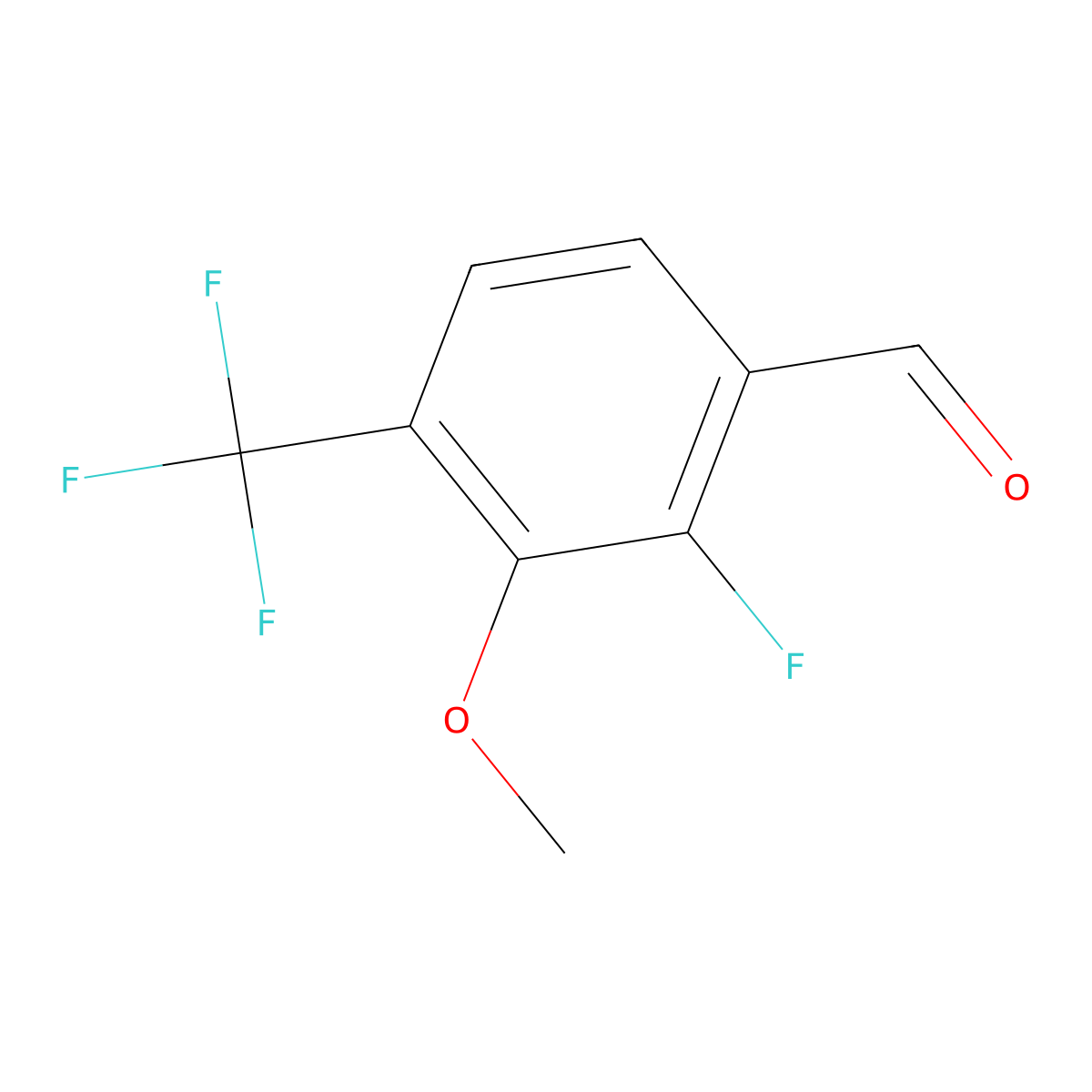 2-Fluoro-3-methoxy-4-(trifluoromethyl)benzaldehyde molecular structure, CAS 1352719-37-9