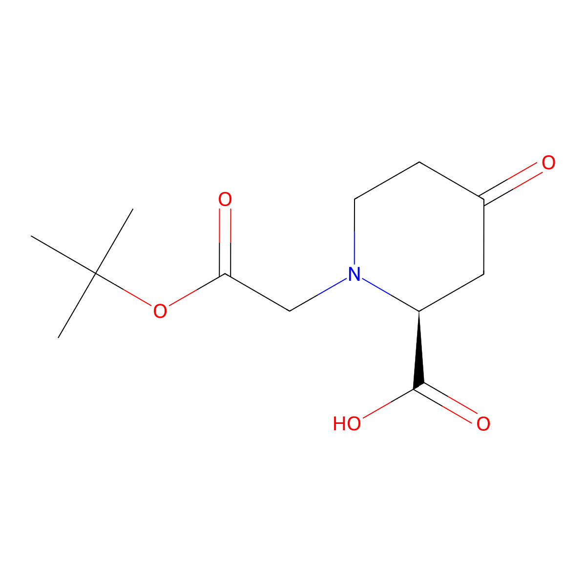 (S)-1-(2-(tert-Butoxy)-2-oxoethyl)-4-oxopiperidine-2-carboxylic acid molecular structure, CAS 1352721-92-6