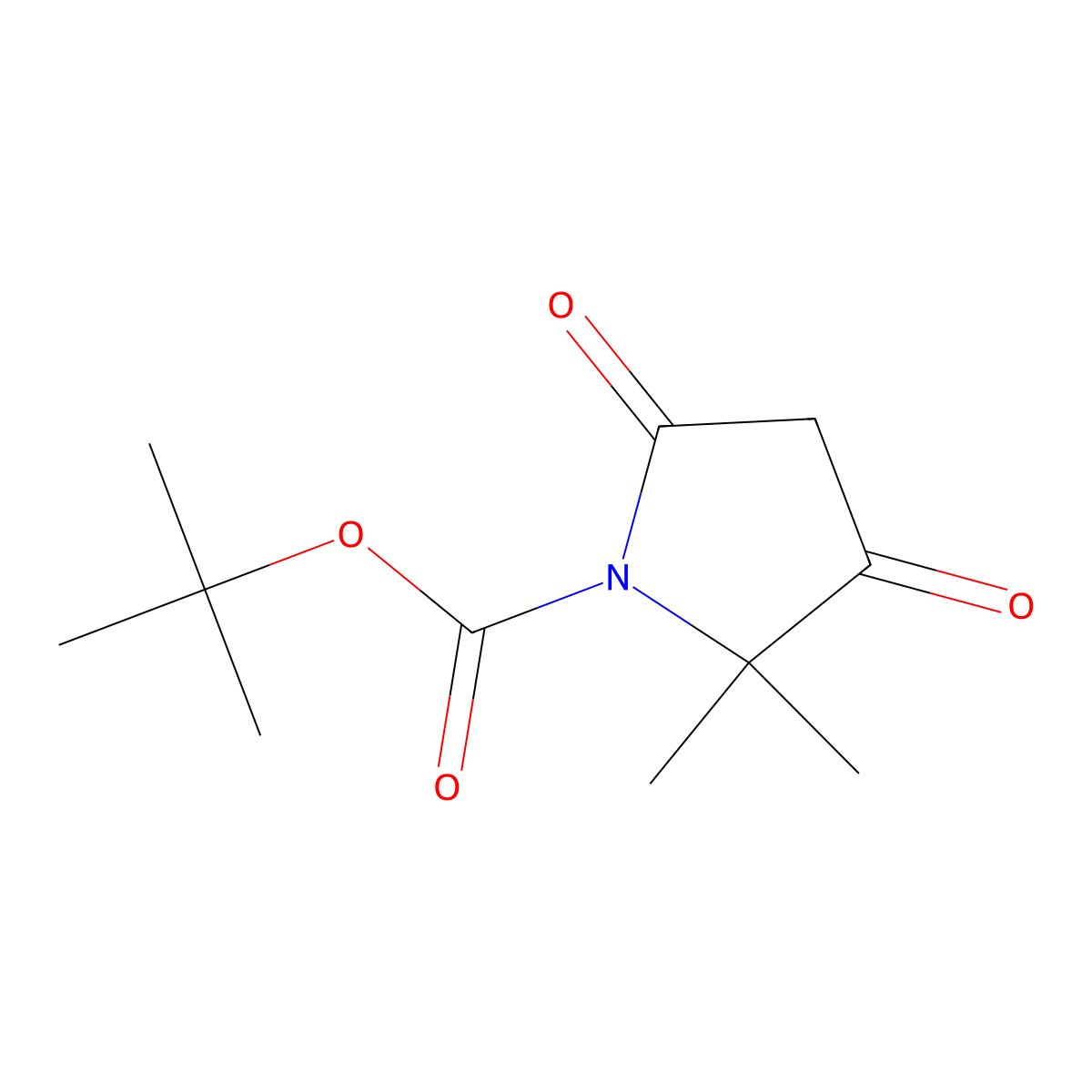 tert-Butyl 2,2-dimethyl-3,5-dioxopyrrolidine-1-carboxylate molecular structure, CAS 1352723-48-8