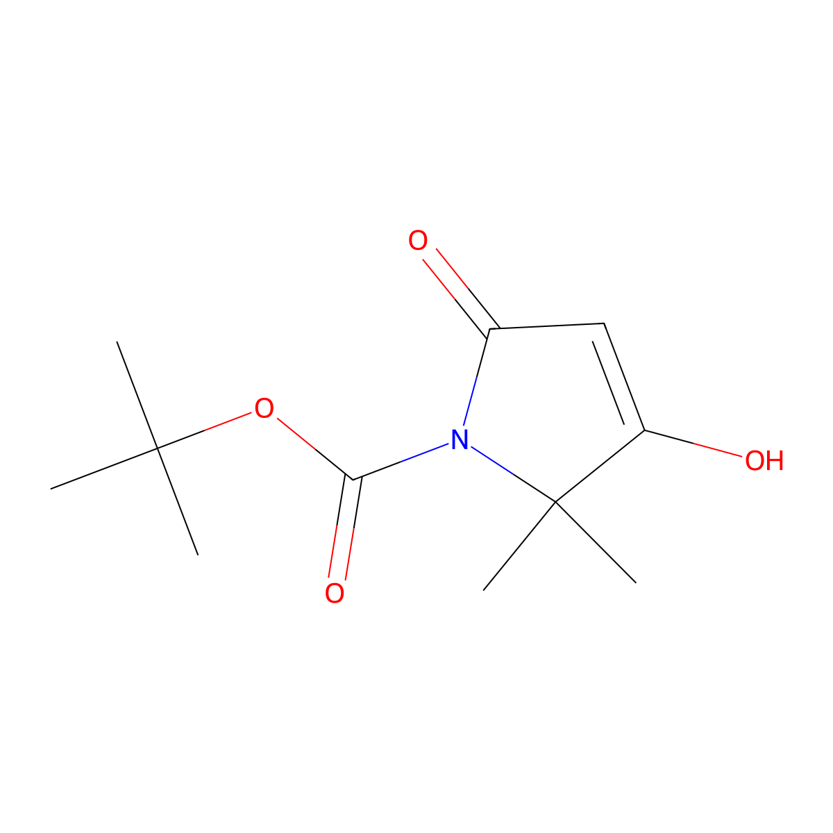 tert-Butyl 3-hydroxy-2,2-dimethyl-5-oxo-2,5-dihydro-1H-pyrrole-1-carboxylate molecular structure, CAS 1352723-60-4