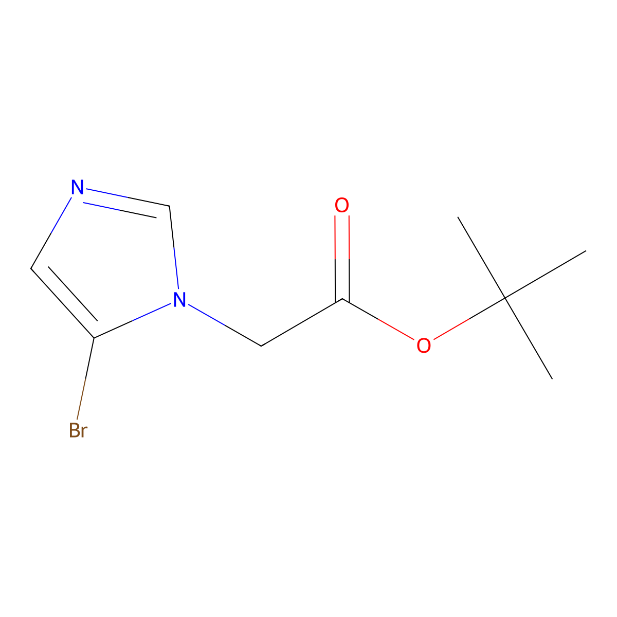 tert-Butyl 2-(5-bromo-1H-imidazol-1-yl)acetate molecular structure, CAS 1352723-62-6