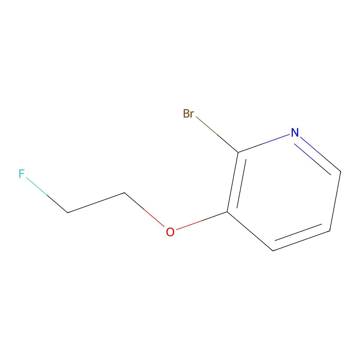 2-Bromo-3-(2-fluoroethoxy)pyridine molecular structure, CAS 1352725-59-7