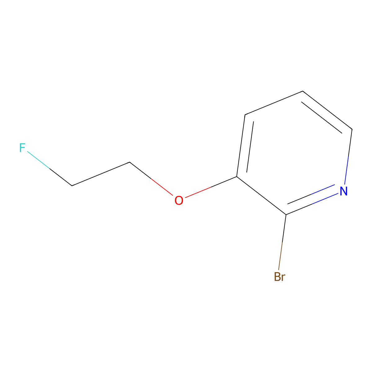 2-Bromo-3-(2-fluoroethoxy)pyridine molecular structure, CAS 1352725-59-7