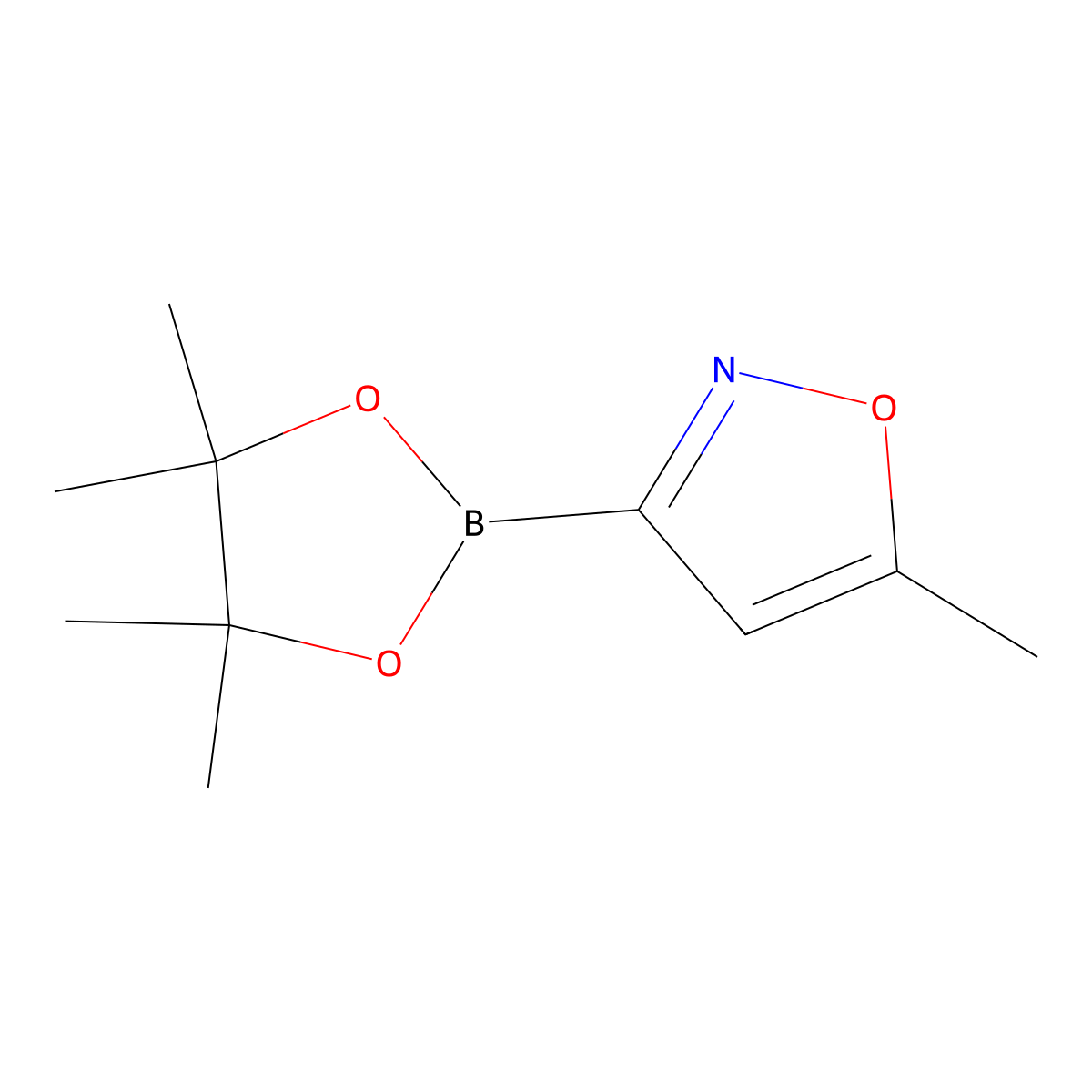 5-Methyl-3-(4,4,5,5-tetramethyl-1,3,2-dioxaborolan-2-yl)isoxazole molecular structure, CAS 1352734-32-7