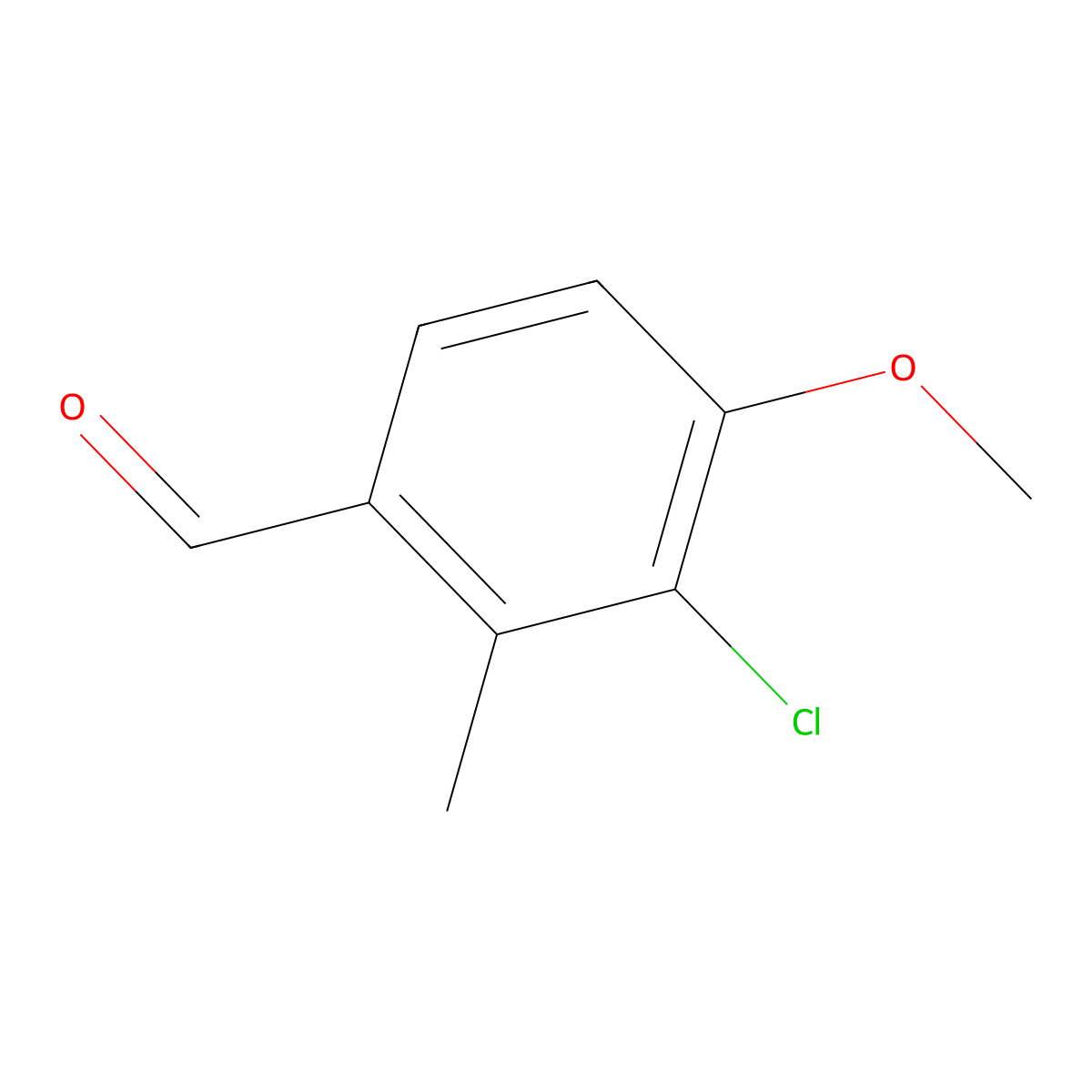 3-Chloro-4-methoxy-2-methylbenzaldehyde molecular structure, CAS 1352740-78-3
