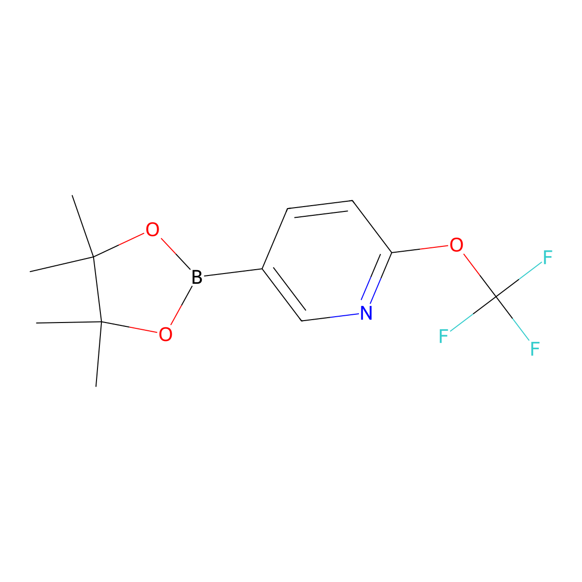 5-(4,4,5,5-Tetramethyl-1,3,2-dioxaborolan-2-yl)-2-(trifluoromethoxy)pyridine molecular structure, CAS 1352741-13-9