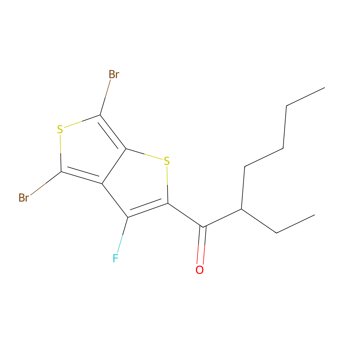 1-(4,6-Dibromo-3-fluorothieno[3,4-b]thiophen-2-yl)-2-ethylhexan-1-one molecular structure, CAS 1352743-83-9