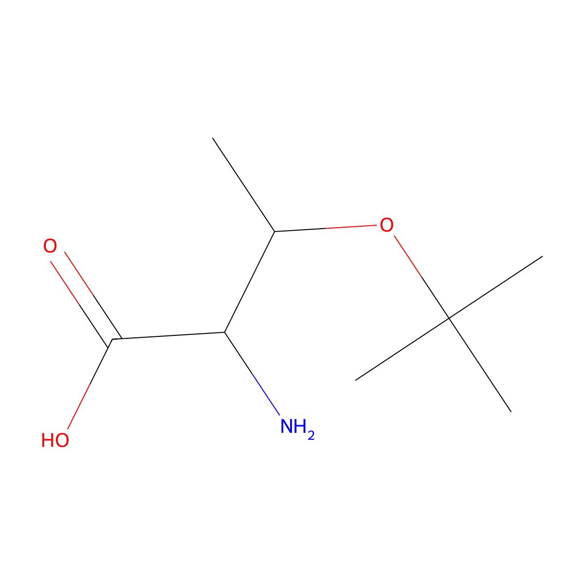 2-Amino-3-(tert-butoxy)butanoic acid molecular structure, CAS 1352748-38-9