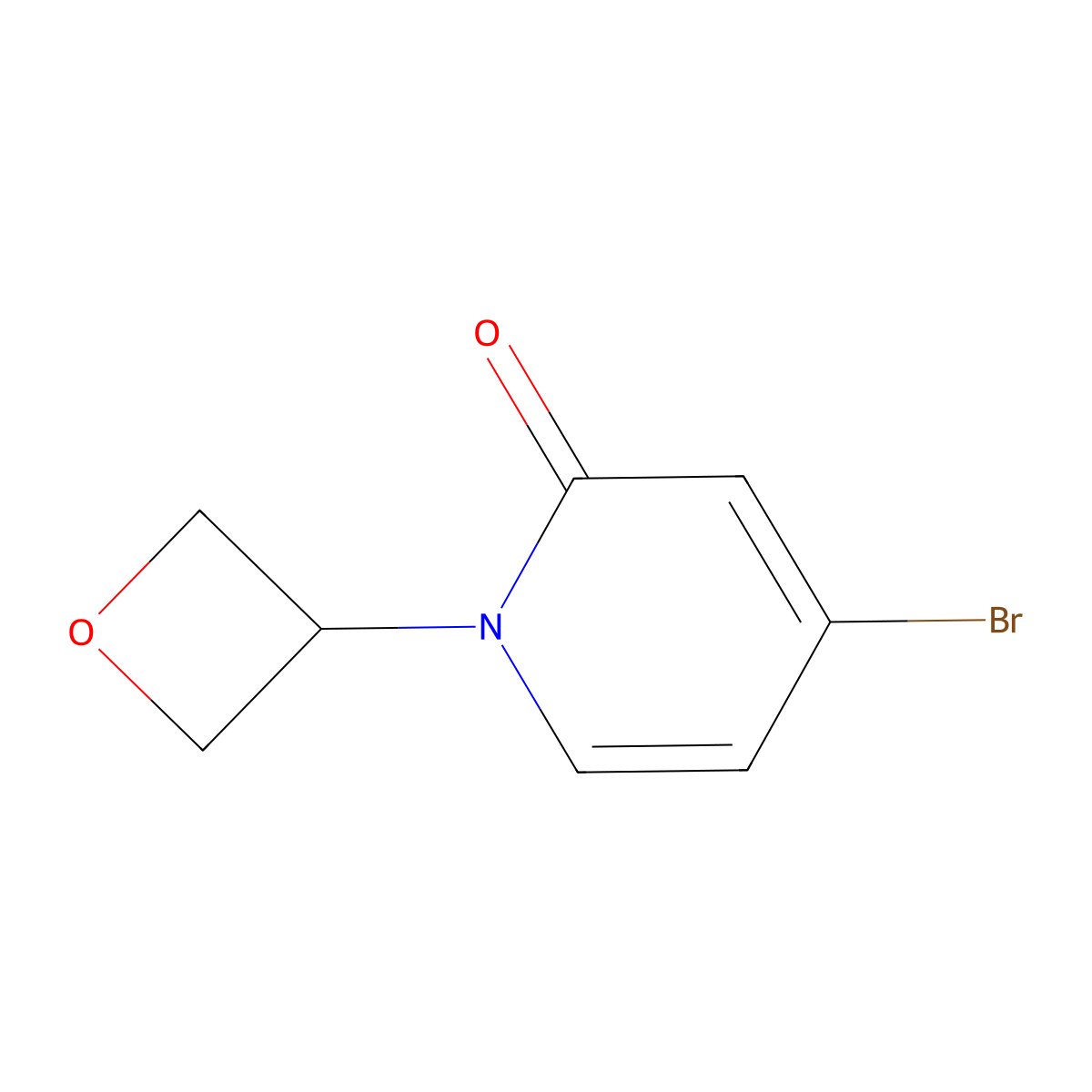 4-Bromo-1-(oxetan-3-yl)-1,2-dihydropyridin-2-one molecular structure, CAS 1352754-13-2