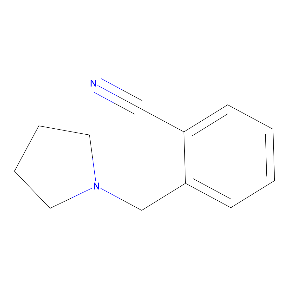 2-((Pyrrolidin-1-yl)methyl)benzonitrile molecular structure, CAS 135277-07-5