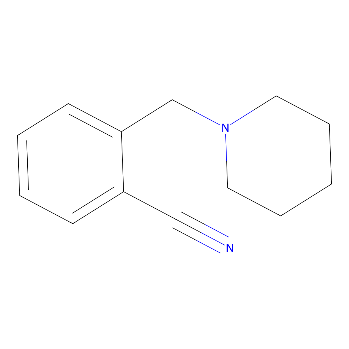 2-(Piperidin-1-ylmethyl)benzonitrile molecular structure, CAS 135277-08-6