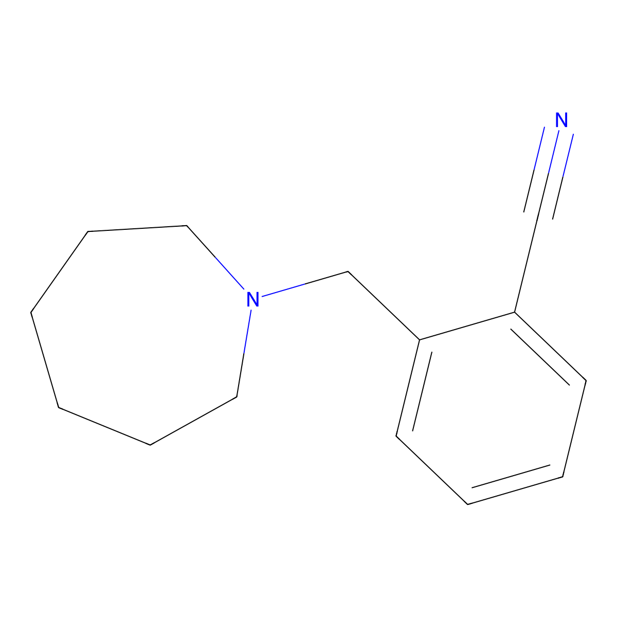 2-(Azepan-1-ylmethyl)benzonitrile molecular structure, CAS 135277-09-7