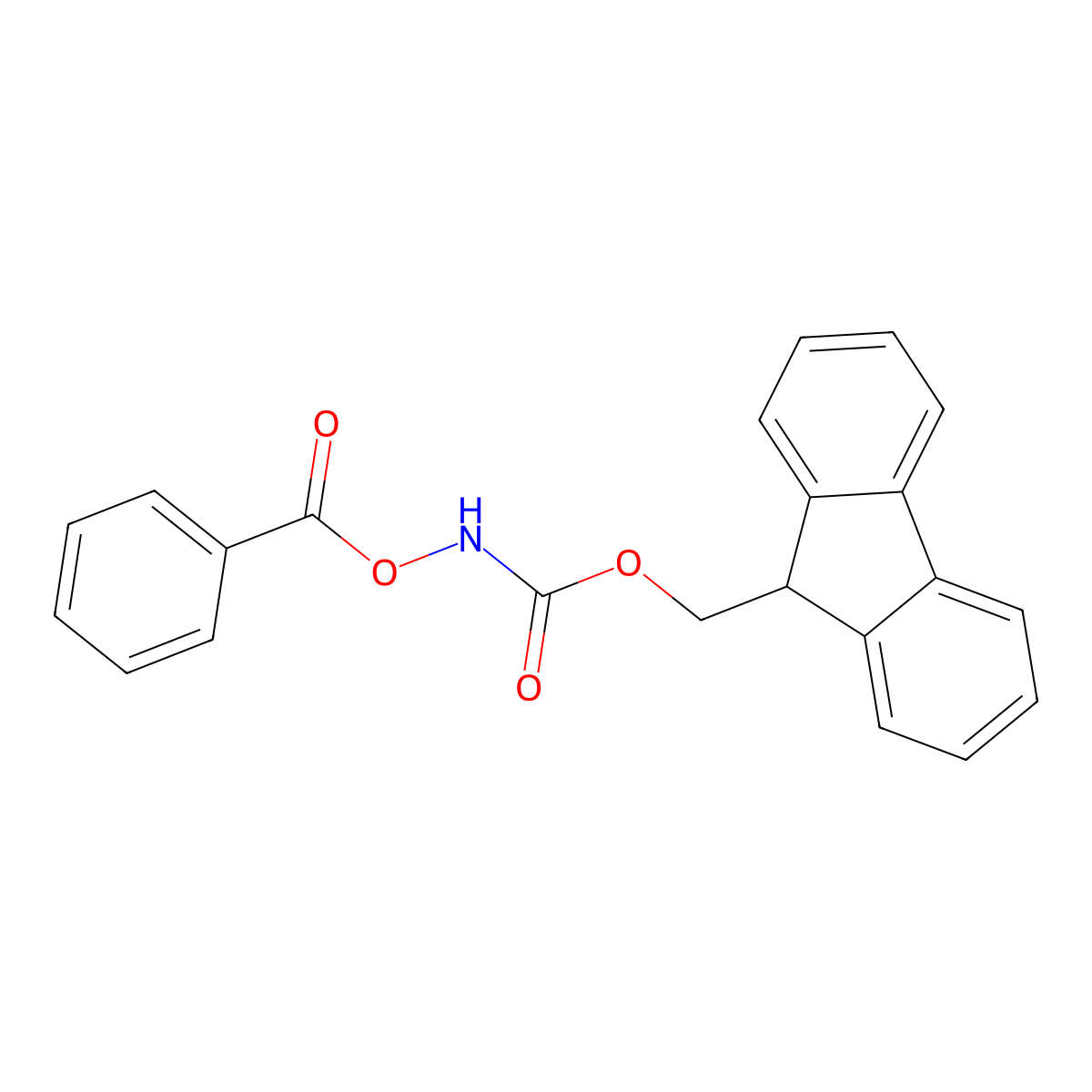 (9H-Fluoren-9-yl)methyl benzoyloxycarbamate molecular structure, CAS 1352786-35-6