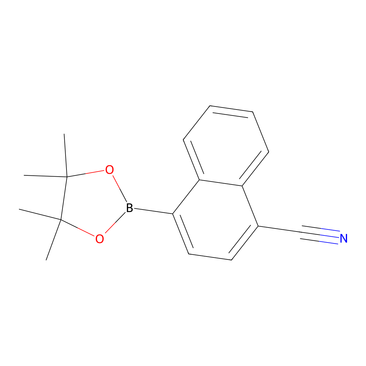 4-(4,4,5,5-Tetramethyl-1,3,2-dioxaborolan-2-yl)-1-naphthonitrile molecular structure, CAS 1352794-90-1