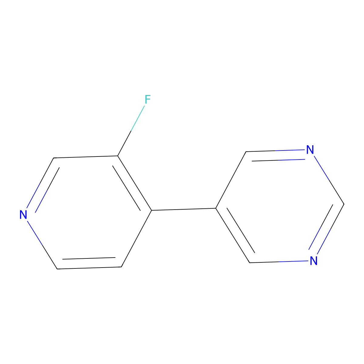 5-(3-Fluoro-4-pyridinyl)pyrimidine molecular structure, CAS 1352795-24-4