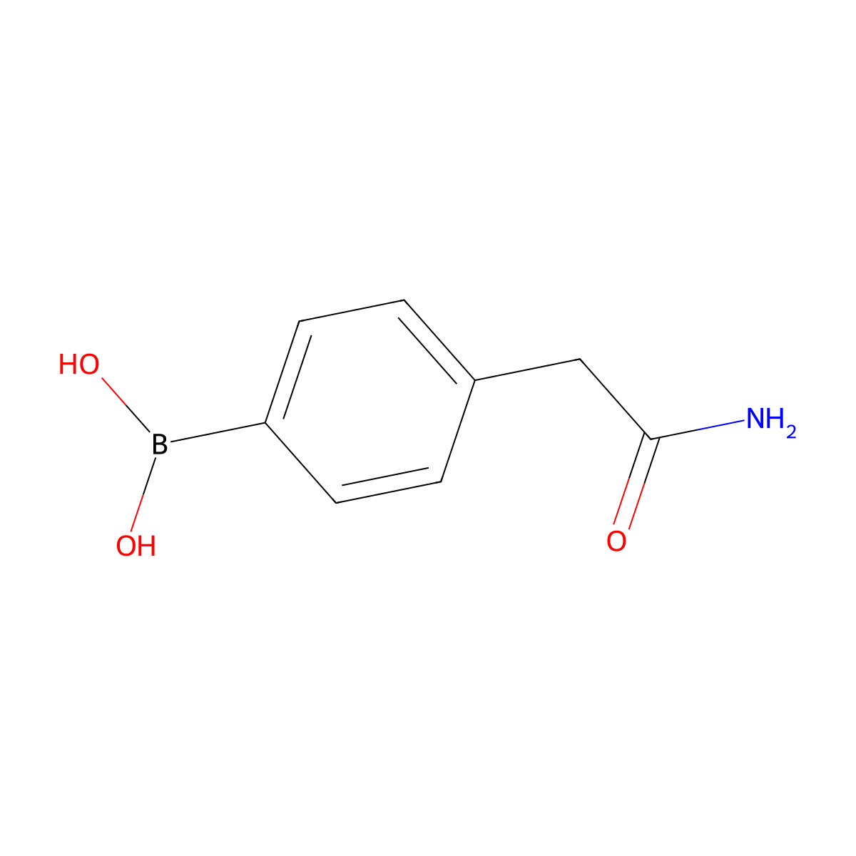 [4-(Carbamoylmethyl)phenyl]boronic acid molecular structure, CAS 1352796-59-8