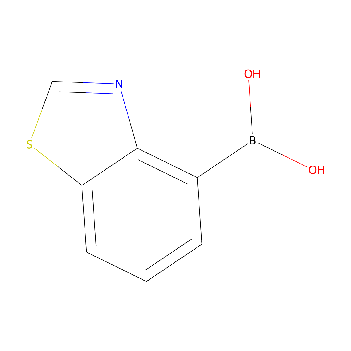 Benzo[d]thiazol-4-ylboronic acid molecular structure, CAS 1352796-62-3