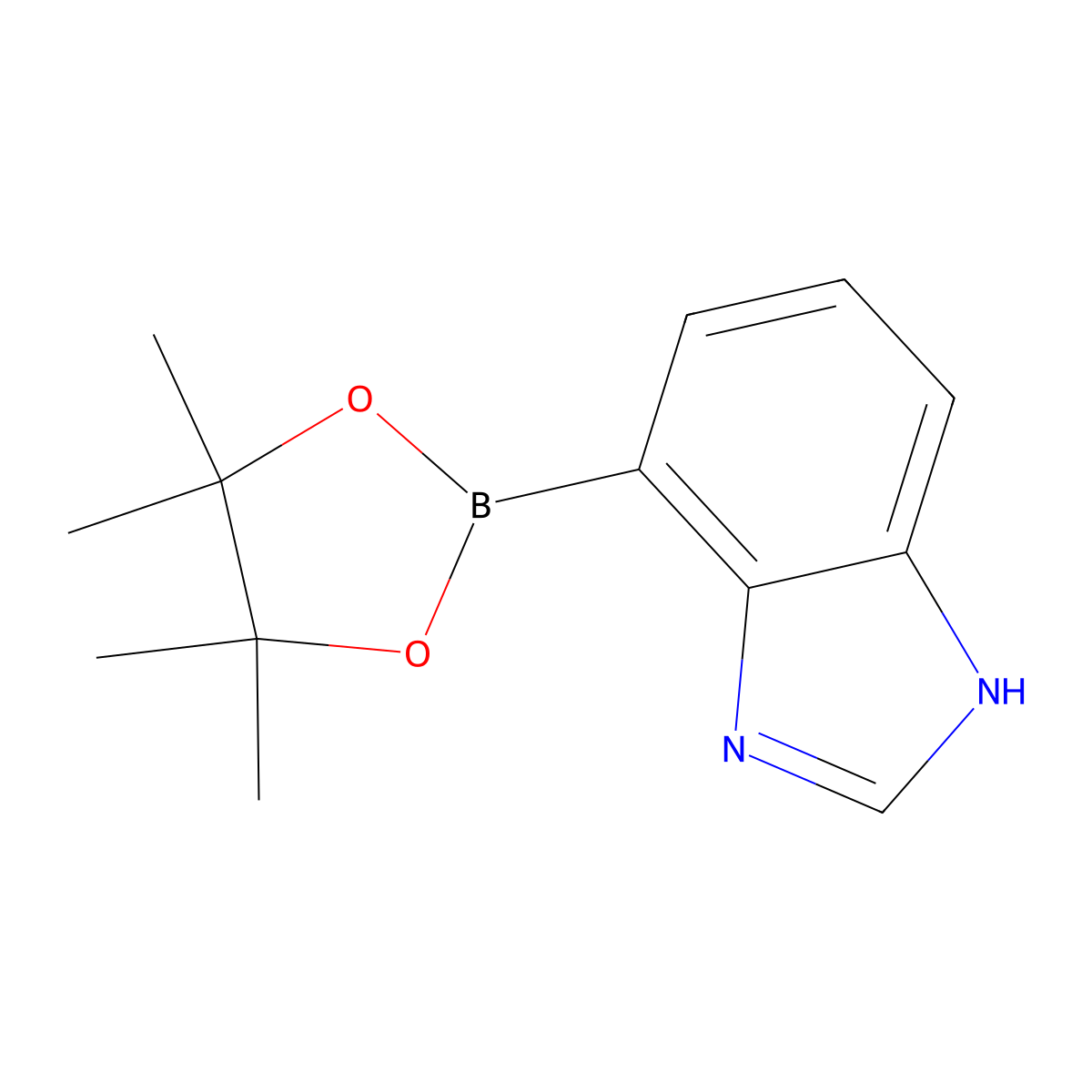 4-(4,4,5,5-Tetramethyl-1,3,2-dioxaborolan-2-YL)-1H-benzo[D]imidazole molecular structure, CAS 1352796-63-4
