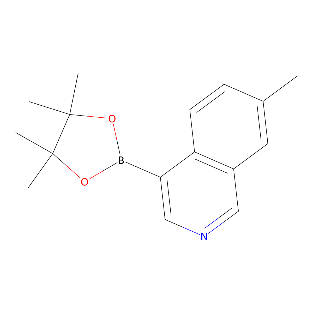 7-Methyl-4-(4,4,5,5-tetramethyl-1,3,2-dioxaborolan-2-yl)isoquinoline molecular structure, CAS 1352796-67-8