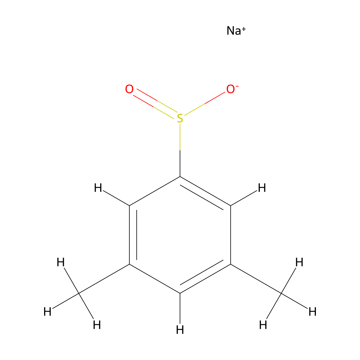 Sodium 3,5-dimethylbenzene-1-sulfinate molecular structure, CAS 1352798-65-2