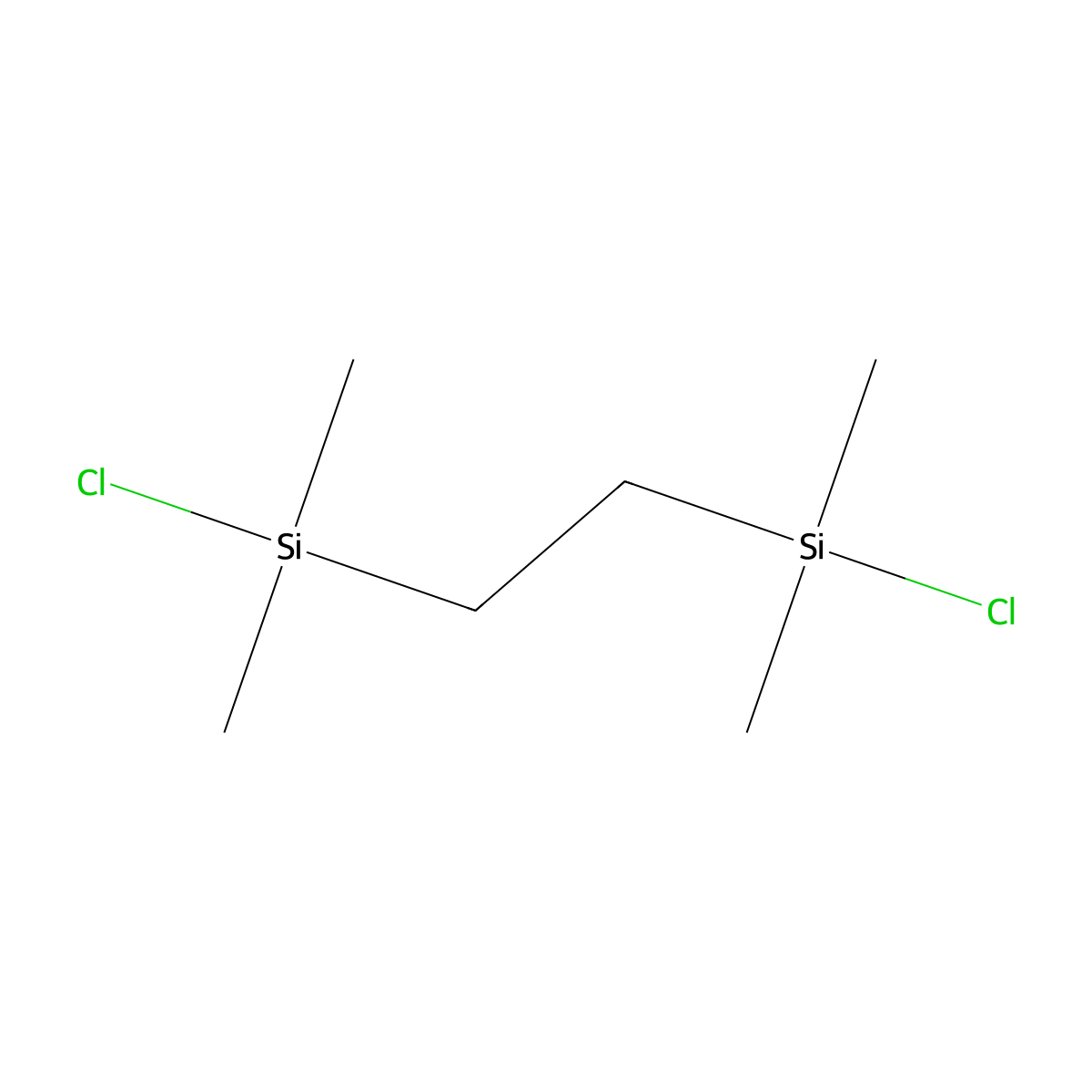 1,2-Bis(chlorodimethylsilyl)ethane molecular structure, CAS 13528-93-3