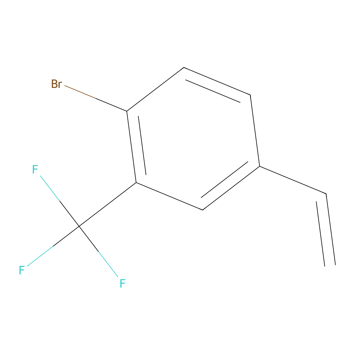 1-Bromo-4-ethenyl-2-(trifluoromethyl)benzene molecular structure, CAS 1352809-97-2