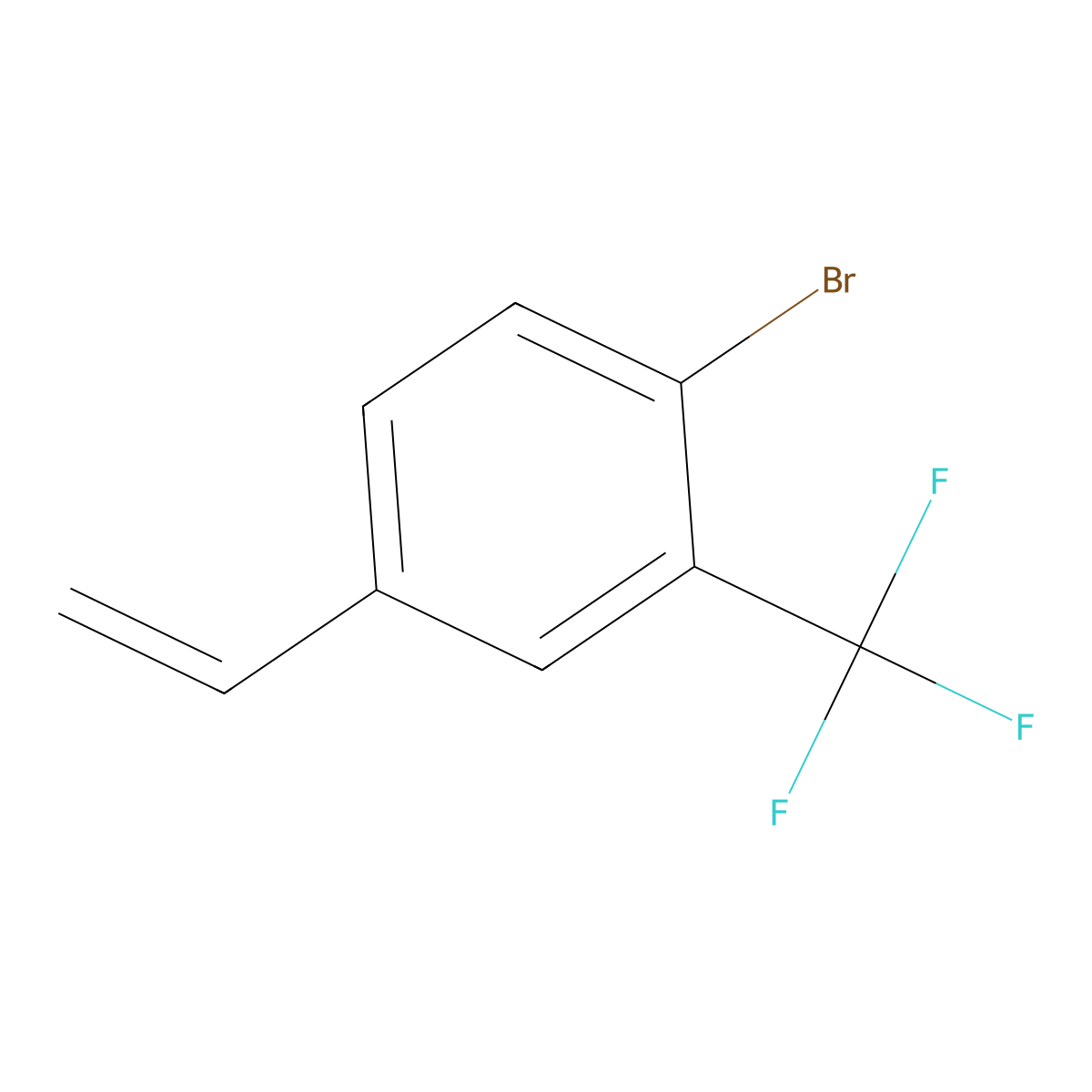 1-Bromo-4-ethenyl-2-(trifluoromethyl)benzene molecular structure, CAS 1352809-97-2