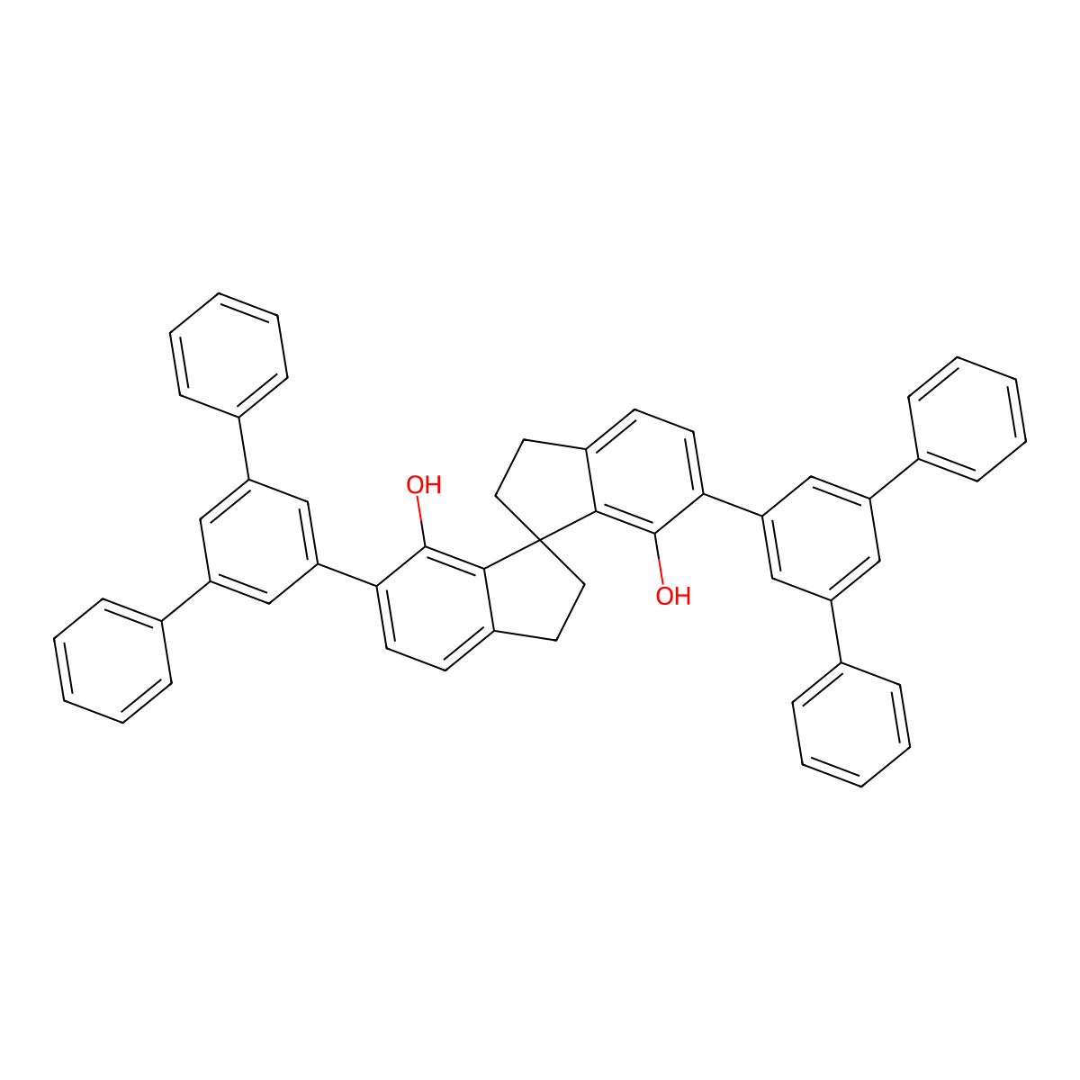 (R)-6,6'-Di([1,1':3',1''-terphenyl]-5'-yl)-2,2',3,3'-tetrahydro-1,1'-spirobi[indene]-7,7'-diol molecular structure, CAS 1352810-34-4