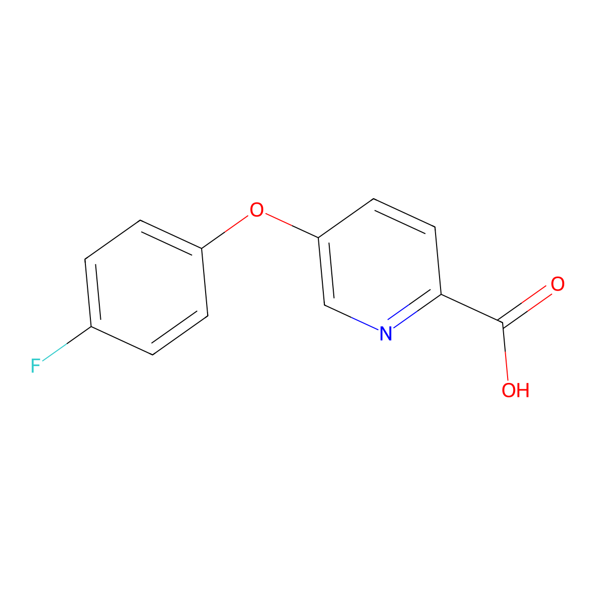 5-(4-Fluorophenoxy)pyridine-2-carboxylic acid molecular structure, CAS 1352812-14-6