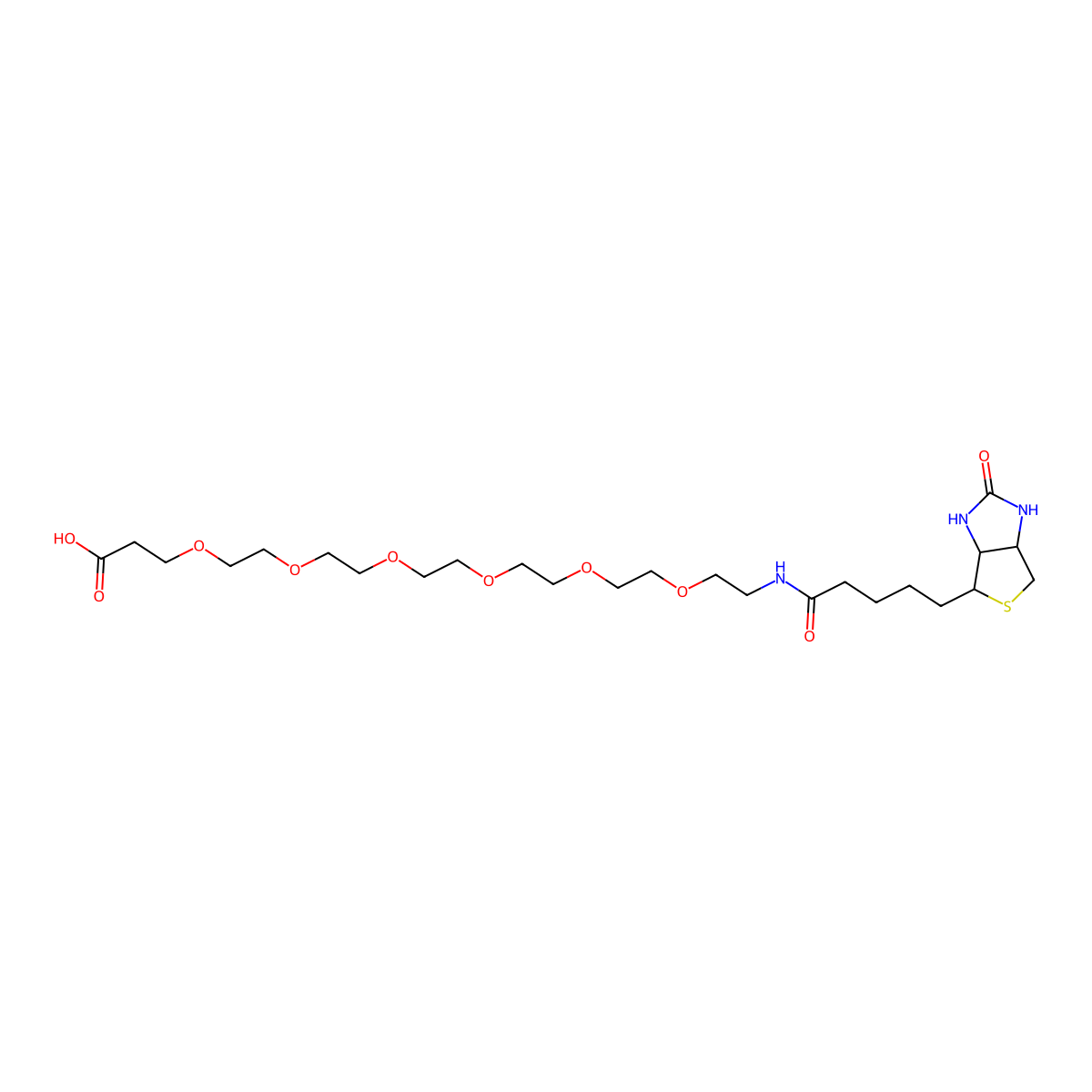 Biotin-PEG6-Acid molecular structure, CAS 1352814-10-8