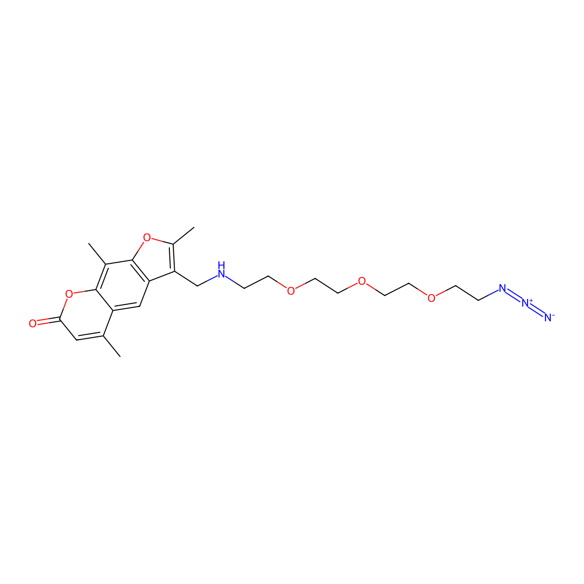 Psoralen-triethylene glycol azide molecular structure, CAS 1352815-11-2
