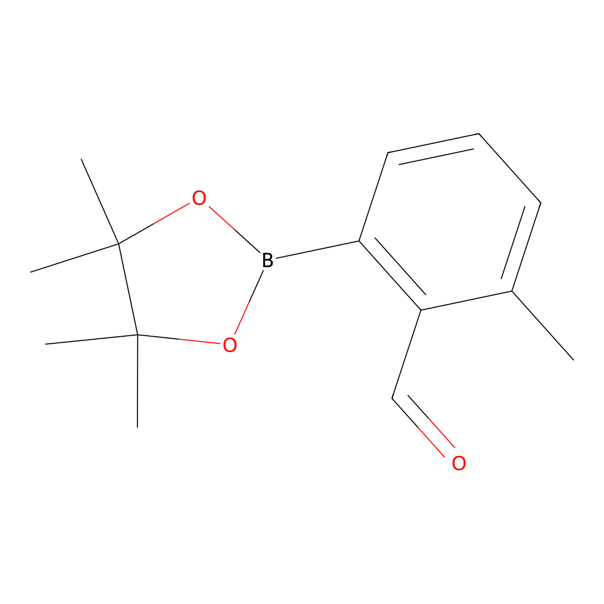 2-Methyl-6-(4,4,5,5-tetramethyl-1,3,2-dioxaborolan-2-yl)benzaldehyde molecular structure, CAS 1352819-21-6