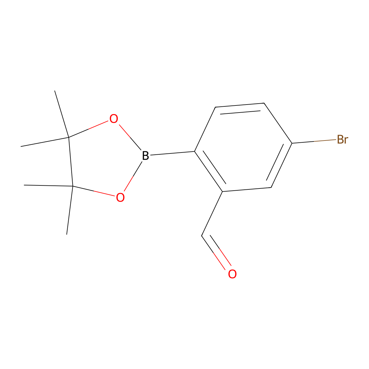 5-Bromo-2-(4,4,5,5-tetramethyl-1,3,2-dioxaborolan-2-yl)benzaldehyde molecular structure, CAS 1352819-26-1