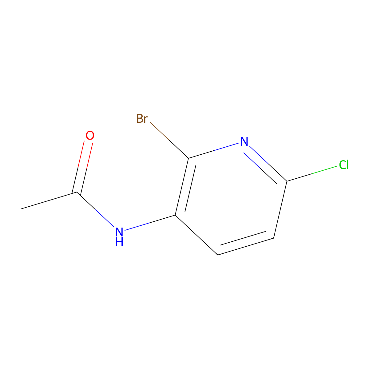 N-(2-Bromo-6-chloropyridin-3-yl)acetamide molecular structure, CAS 1352823-81-4