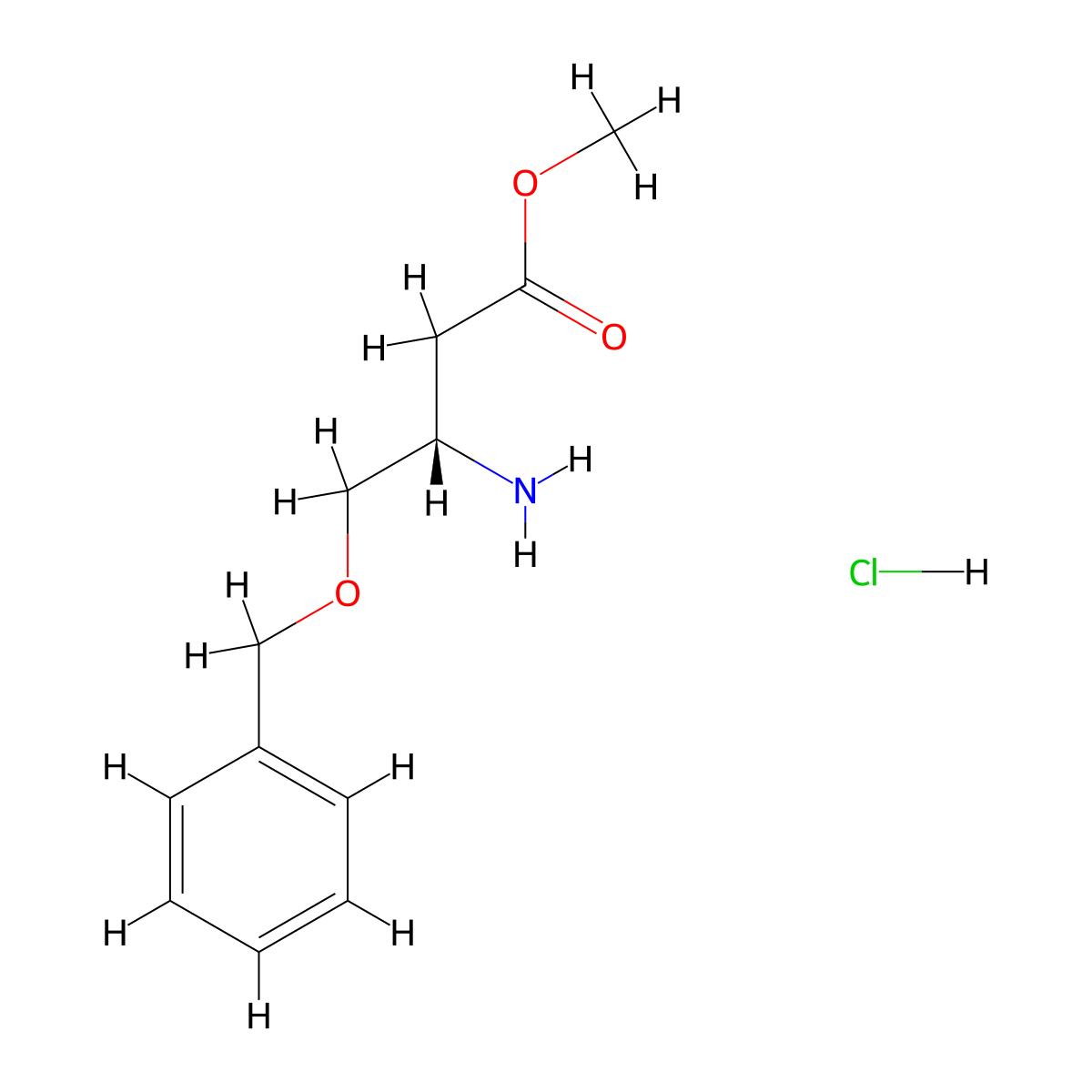 methyl (3S)-3-amino-4-(benzyloxy)butanoate hydrochloride molecular structure, CAS 1352824-63-5