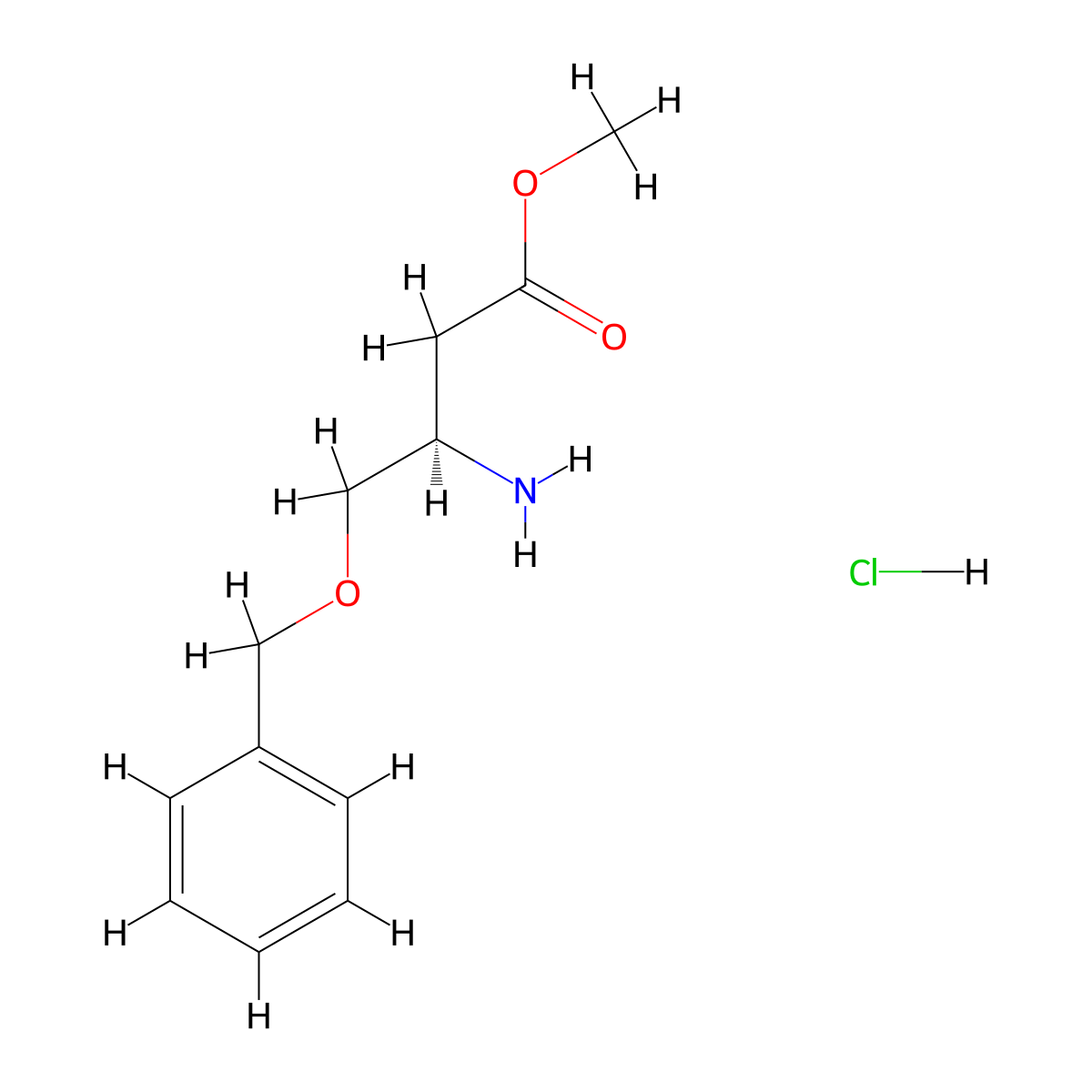 methyl (3R)-3-amino-4-(benzyloxy)butanoate hydrochloride molecular structure, CAS 1352824-66-8