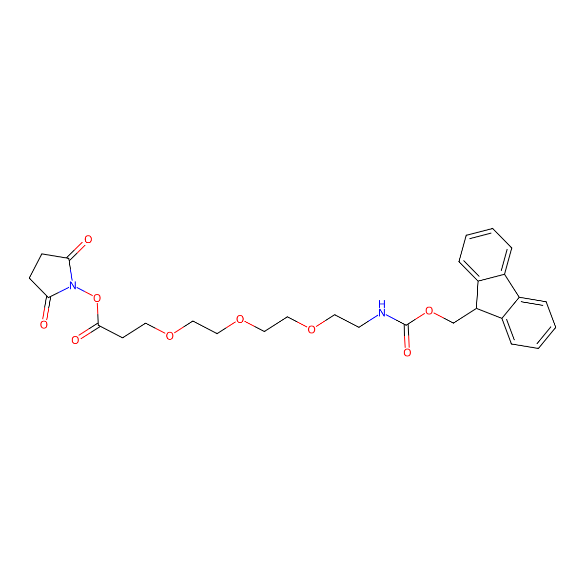 Fmoc-PEG3-NHS ester molecular structure, CAS 1352827-47-4